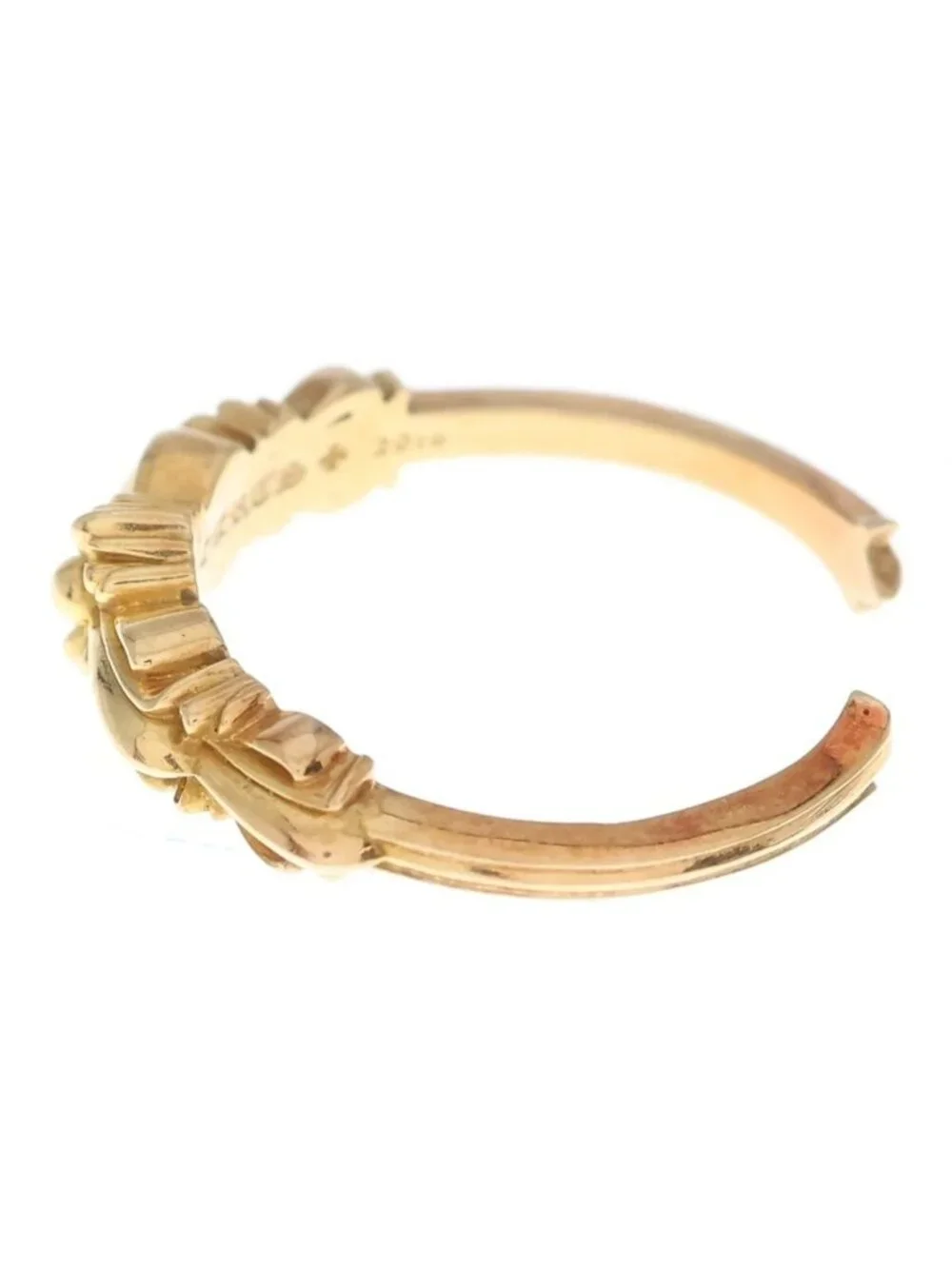 Chrome Hearts 22k Baby Clsc Classic Double Floral Ring Gold